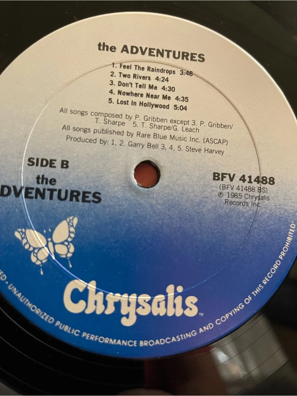 The Adventures Vinyl Album 1985